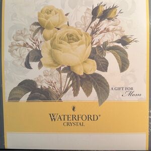 Waterford “A Gift For Mom” w/Waterford Crystal Footed Bouquet Vase & Flowers NIB